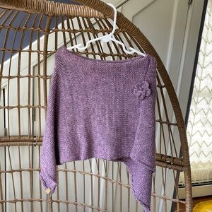 Purple Lavender Knit Boutique Kids Sweater Cape Döll Brand Knitwear kids M / os